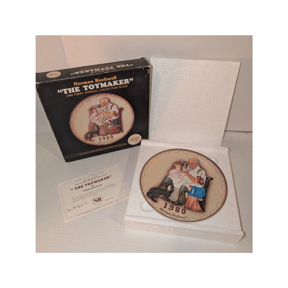 New Norman Rockwell | The Toymaker | 1980 First Annual Plate Collectors Club